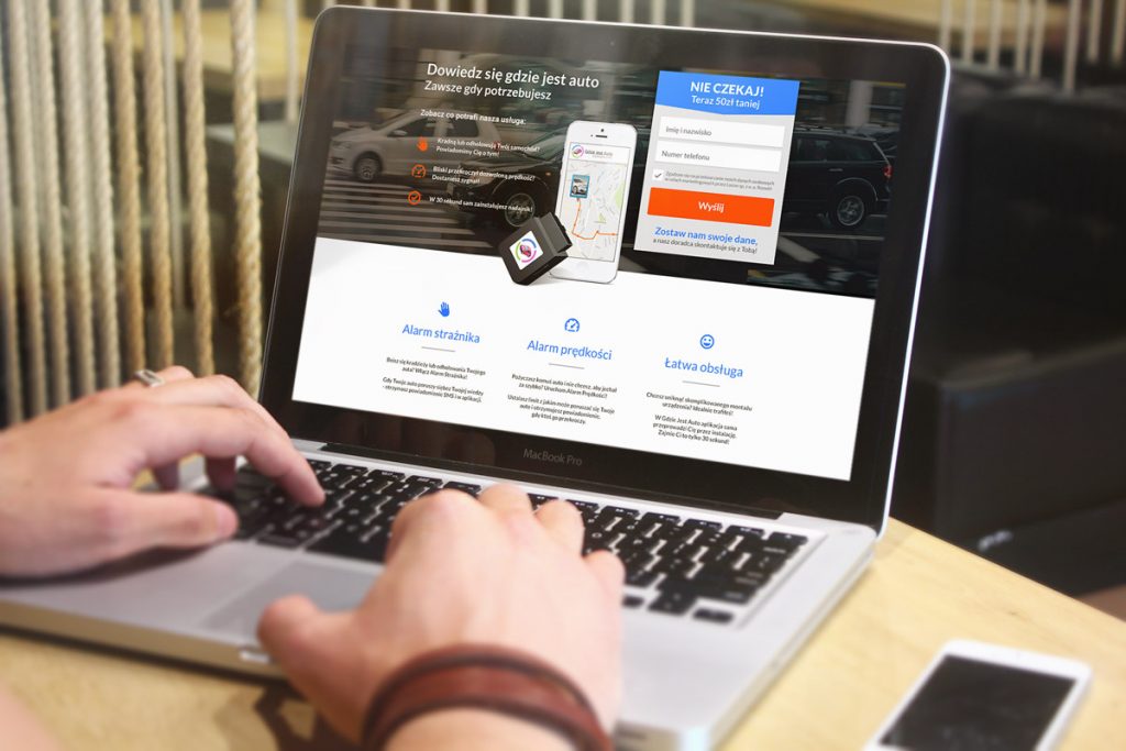 Landing Page for Vehicle GPS Tracker